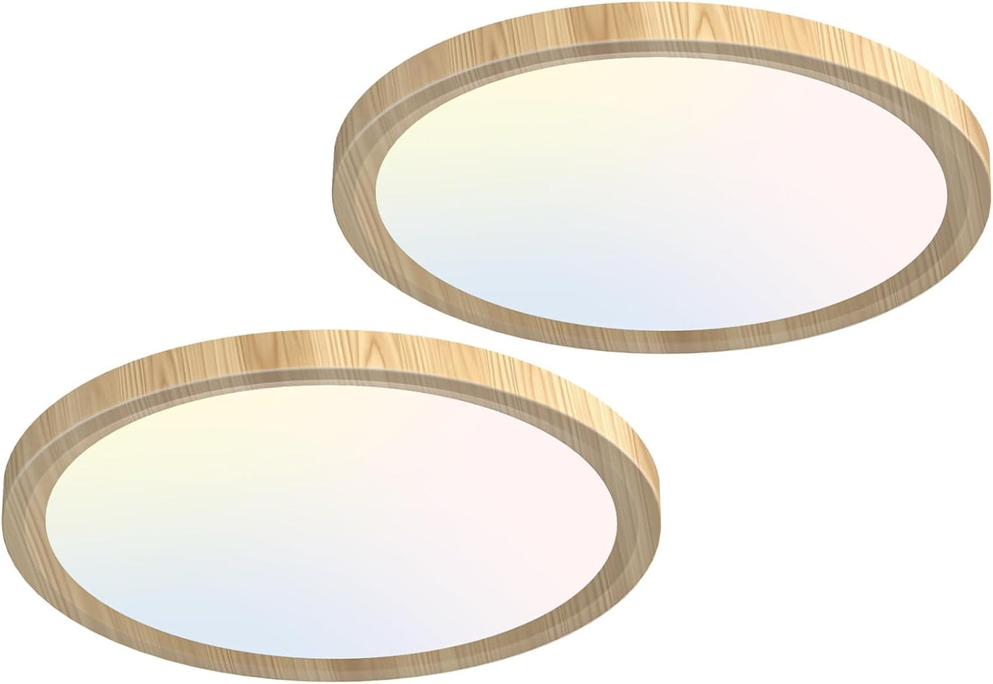 zemty 6Pack 12 Inch LED Flush Mount Ceiling Light, Super Slim 28W 3200lm LED Ceiling Light, 3 Color Temperature in One 3000k/4500k/6000K Round Light Fixture for Bedroom, Kitchen, Dining Room (White)