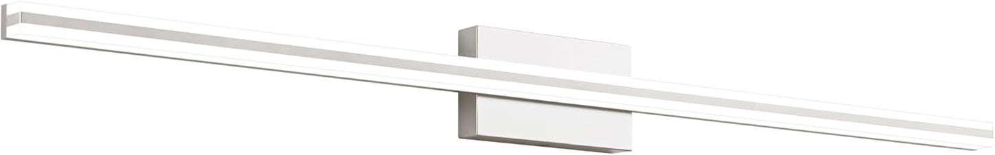 SOLFART Bathroom Light Fixtures Over Mirror 24 Inch Brushed Nickel Modern Vanity Light 5CCT Adjustable Brightness LED Mirror Light Fixture Anti-Glare Lighting Wide Illumination