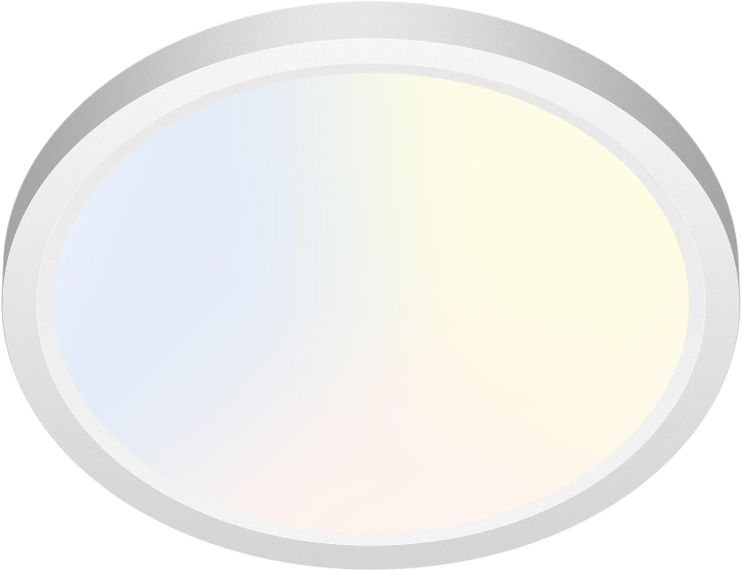 zemty 6Pack 12 Inch LED Flush Mount Ceiling Light, Super Slim 28W 3200lm LED Ceiling Light, 3 Color Temperature in One 3000k/4500k/6000K Round Light Fixture for Bedroom, Kitchen, Dining Room (White)