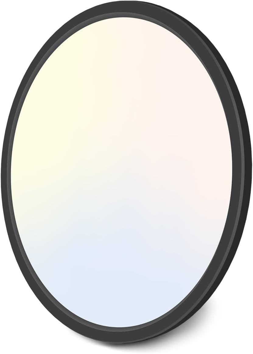 zemty 6Pack 12 Inch LED Flush Mount Ceiling Light, Super Slim 28W 3200lm LED Ceiling Light, 3 Color Temperature in One 3000k/4500k/6000K Round Light Fixture for Bedroom, Kitchen, Dining Room (White)