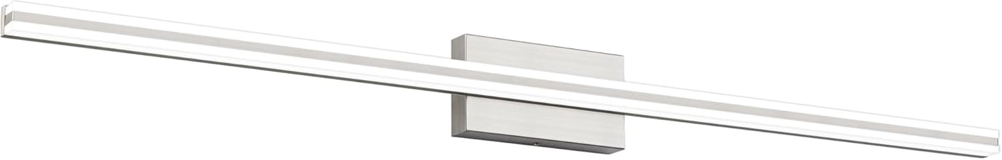 SOLFART Bathroom Light Fixtures Over Mirror 24 Inch Brushed Nickel Modern Vanity Light 5CCT Adjustable Brightness LED Mirror Light Fixture Anti-Glare Lighting Wide Illumination