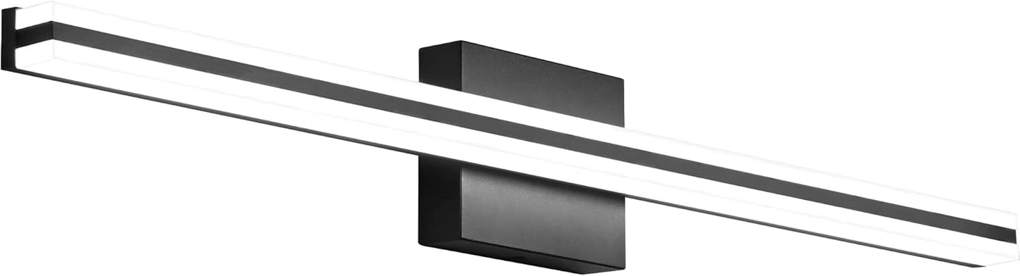 SOLFART Bathroom Light Fixtures Over Mirror 24 Inch Brushed Nickel Modern Vanity Light 5CCT Adjustable Brightness LED Mirror Light Fixture Anti-Glare Lighting Wide Illumination