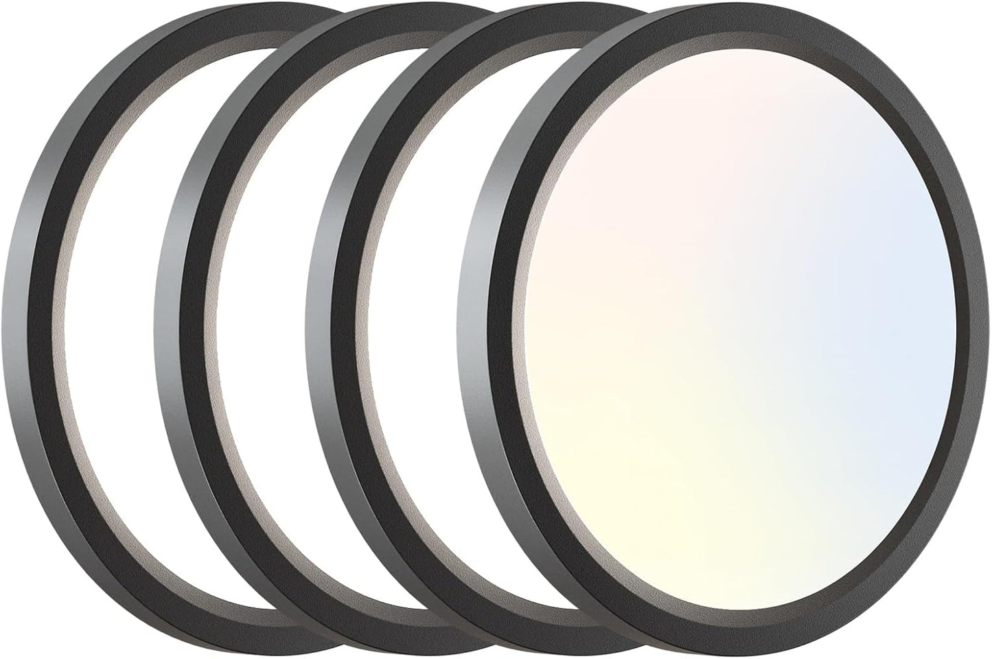 zemty 6Pack 12 Inch LED Flush Mount Ceiling Light, Super Slim 28W 3200lm LED Ceiling Light, 3 Color Temperature in One 3000k/4500k/6000K Round Light Fixture for Bedroom, Kitchen, Dining Room (White)