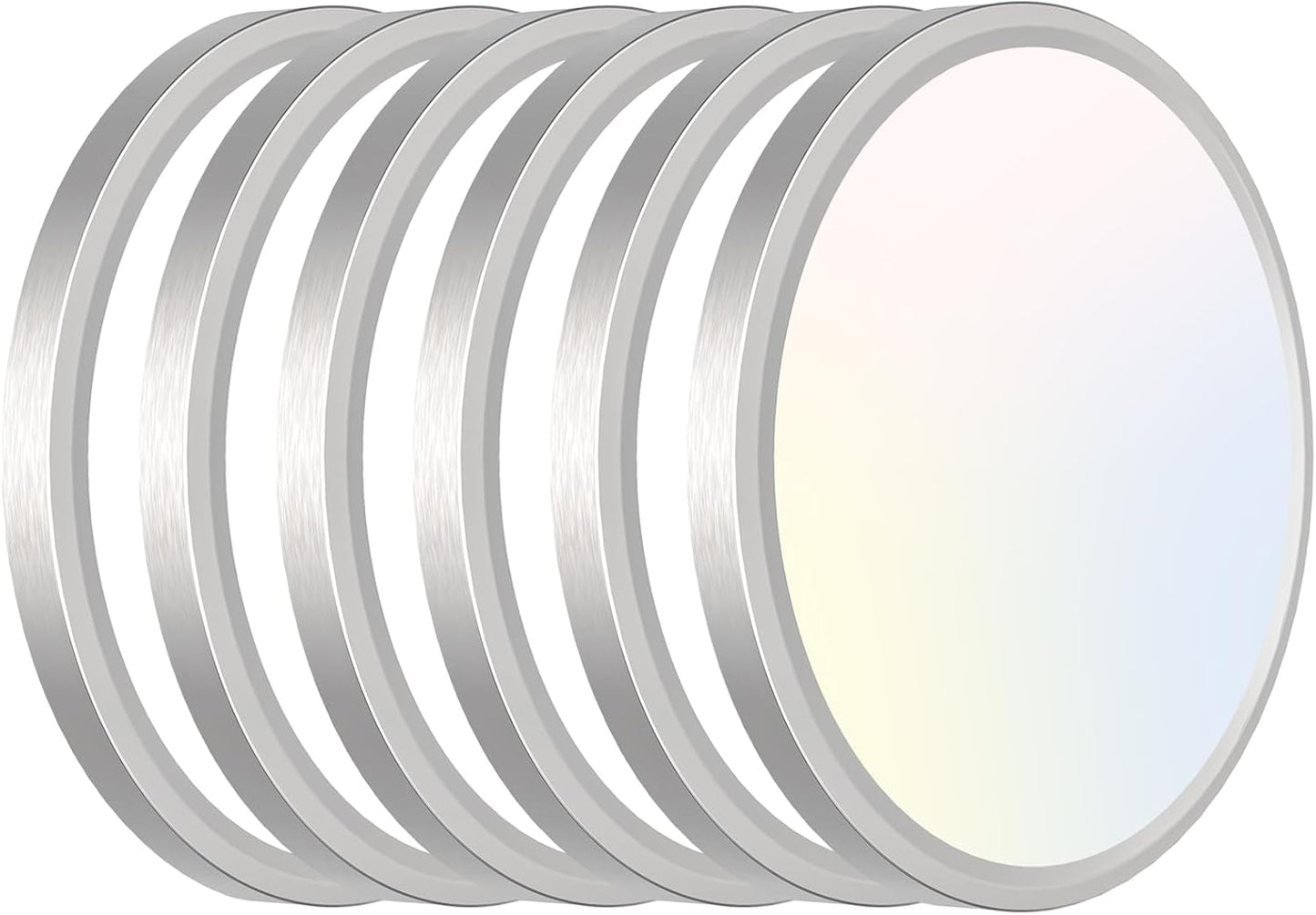 zemty 6Pack 12 Inch LED Flush Mount Ceiling Light, Super Slim 28W 3200lm LED Ceiling Light, 3 Color Temperature in One 3000k/4500k/6000K Round Light Fixture for Bedroom, Kitchen, Dining Room (White)